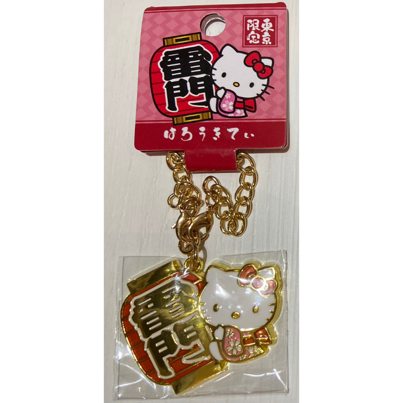 日本限定款 東京雷門 Hello Kitty 抱燈蘢雷門鑰匙圈 吊飾