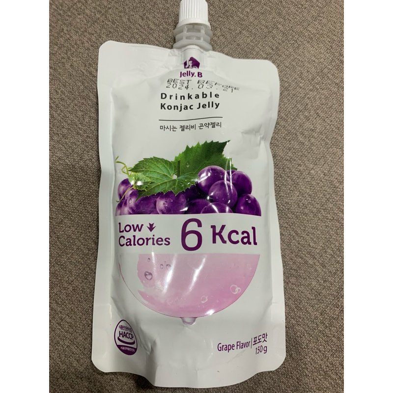 （即期特價）韓國 Jelly.B 低卡 蒟蒻果凍-紫葡萄150g