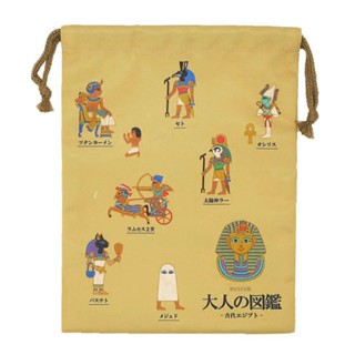Kamio 大人的圖鑑系列 抽繩束口袋 收納袋 古埃及 KM13872