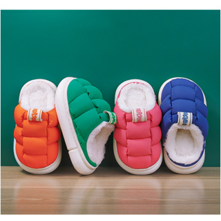 [🇰🇷河裏有魚🐟]現貨 輕便保暖兒童棉鞋/兔耳造型雪靴 防滑拖鞋 男女童 室內鞋內刷毛珊瑚絨超軟鞋靴子韓國韓版粉紅藍綠