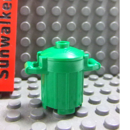 【積木2010】樂高 LEGO 綠色 垃圾桶 (有蓋) / Green / 92926