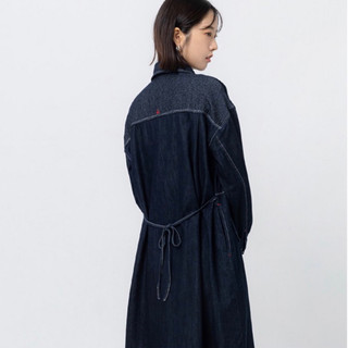 a la sha 【全新、深藍S】 Q咪吐司牛仔拼接洋裝👗💰牌價2390