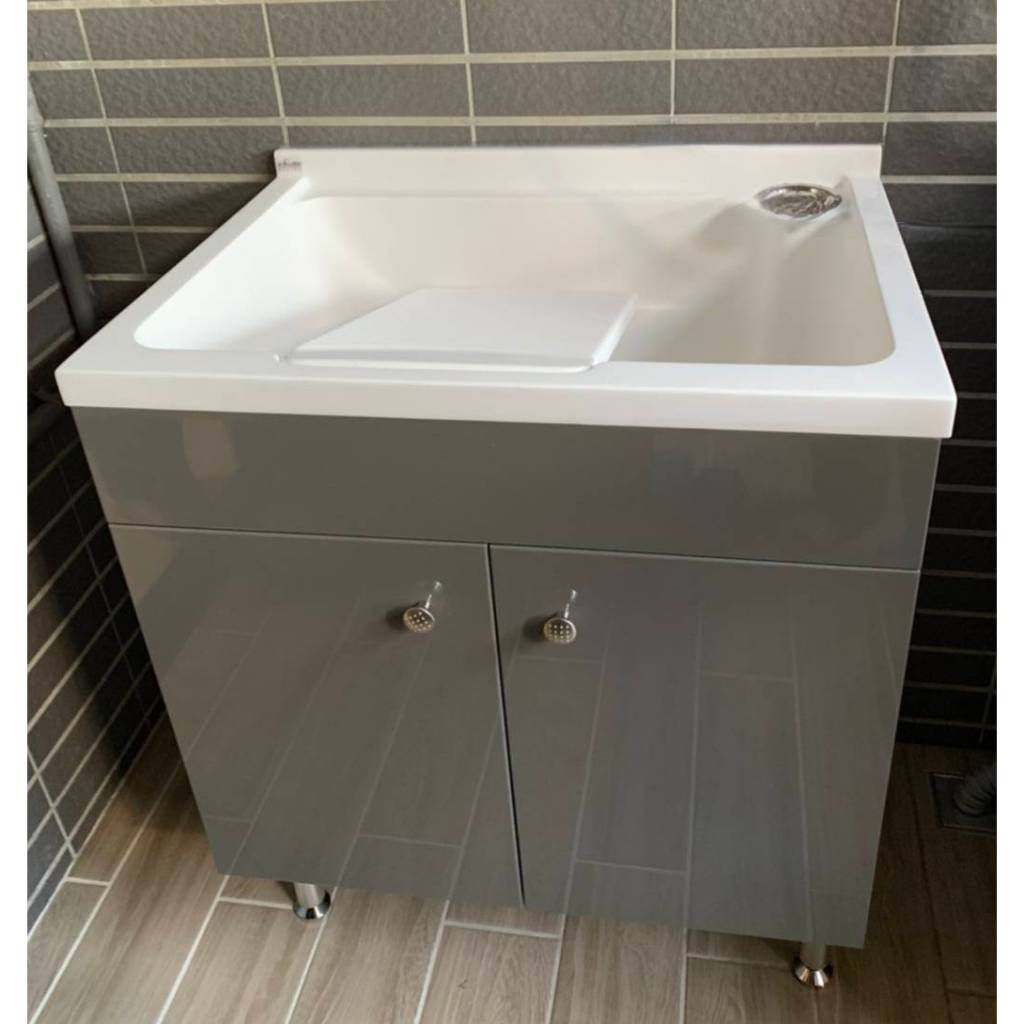 🔥【客製化浴櫃】戶外 陽台 洗衣槽【70CM】白色人造石洗衣槽🔥