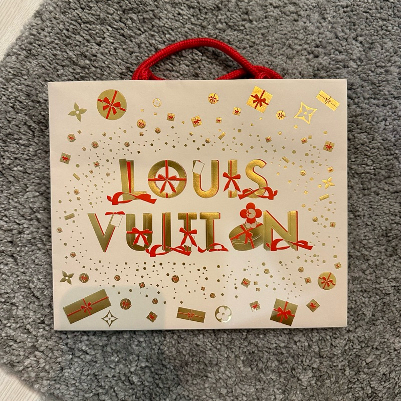 ［精品紙袋］小LV 聖誕節限定版紙袋 LOUIS VUITTON 25CM X21CM