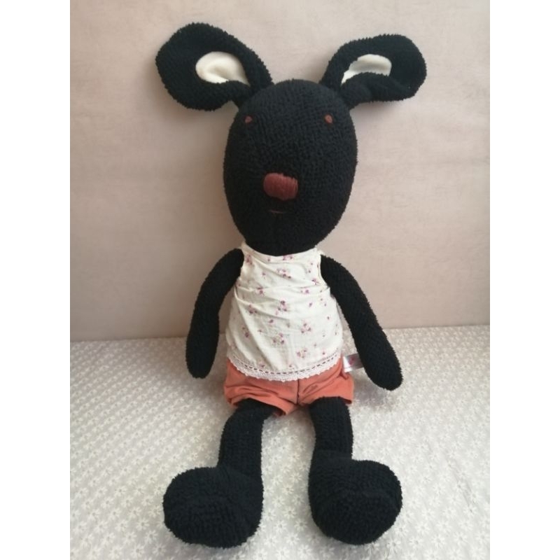 Preferred Plush   黑色兔兔 碎花兔 法國兔 娃娃 玩偶 布偶 二手