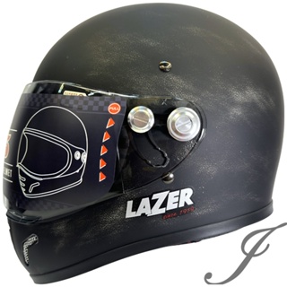 LAZER 安全帽 MX-5 素色 消光仿古黑銀 全罩 山車帽 越野帽 安全帽