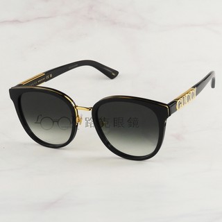 【LOOK路克眼鏡】Gucci 太陽眼鏡 金 黑 金屬LOGO字樣 GG1190SK 001