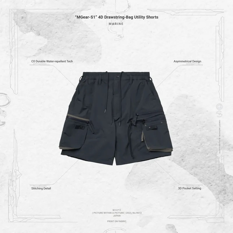 「2號」GOOPIMADE “MGear-S1” 4D Drawstring-Bag Shorts - Marine