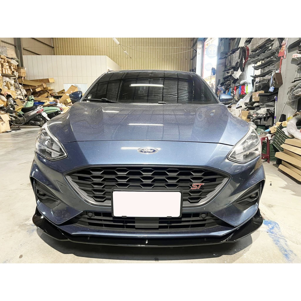 福特 focus mk4 4.5 st-line st 三段式 鋼琴烤漆黑 前下巴 前鏟 前定風翼 前擾流板 下擾流板