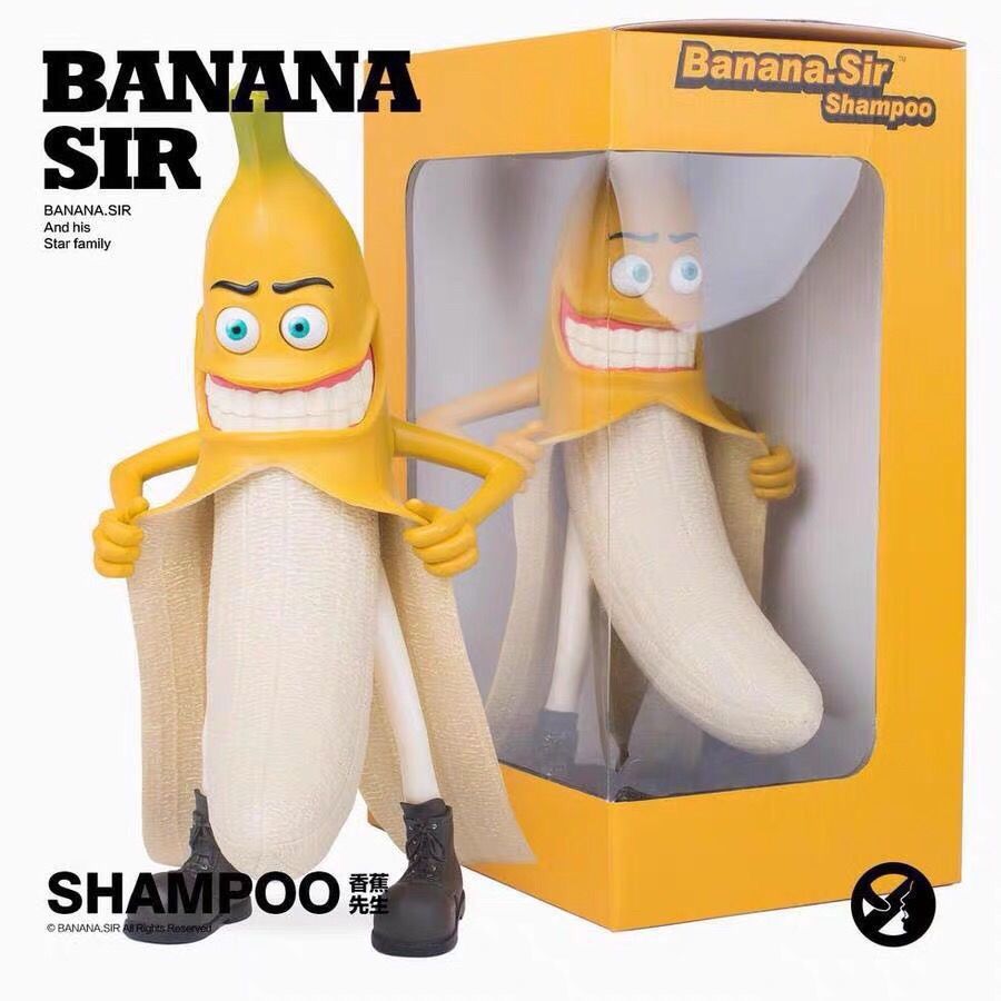 【台灣出貨】邪惡香蕉人 情趣擺件 交換禮物 生日禮物 禮物 公仔 模型 香蕉 整人玩具 分裝瓶 擠壓瓶 香蕉先生