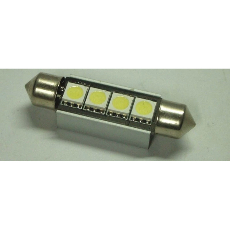 雙尖 42mm 4 SMD LED進口車解碼燈 消除故障碼 車牌燈 氣氛燈 室內燈 bmw