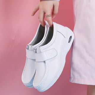 真皮 小白鞋 大尺碼 護士鞋 氣墊 魔鬼氈 學生鞋 臺灣現貨快速出貨 上班鞋 女生厚底鞋 懶人鞋 增高鞋 樂福鞋 厚底
