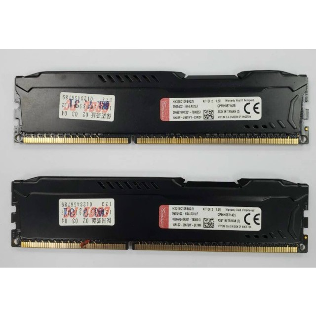 [崴勝3C] 二手 HyperX FURY DDR3 1866 Kit 4GX2 8G HX318C10FBK2/8