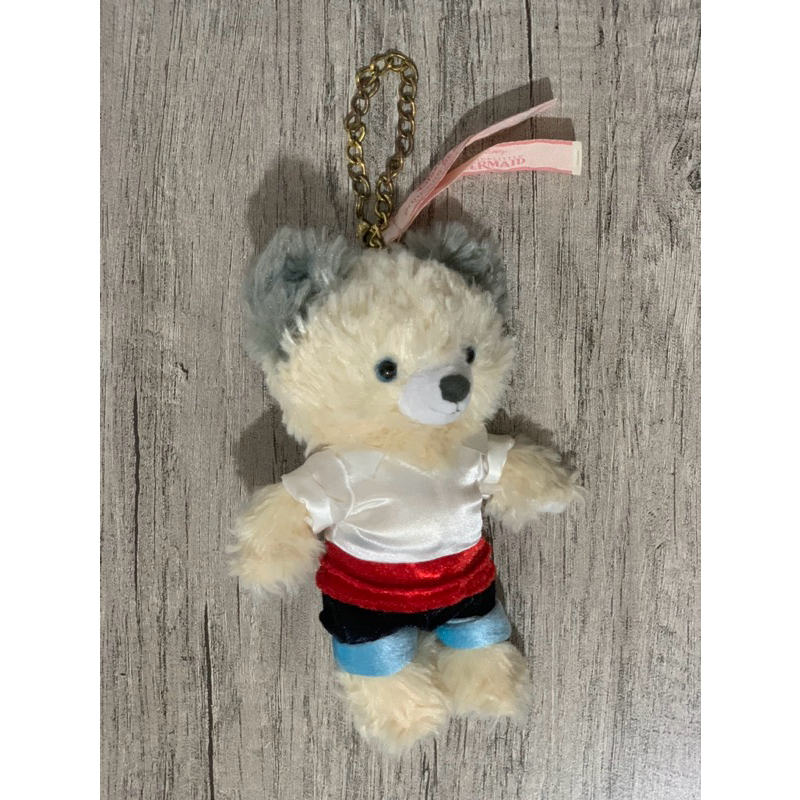 日本迪士尼商店 大學熊 UniBEARsity 小美人魚 王子 金鏈 金鍊 玩偶 吊飾