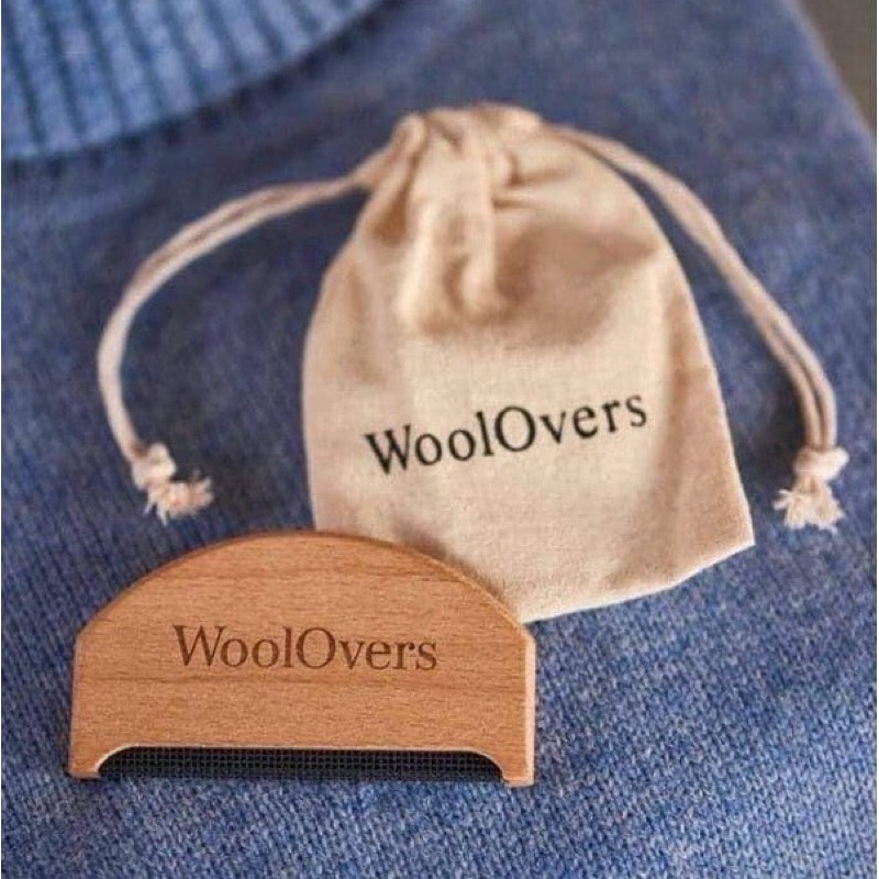 WoolOvers Wollkamm 英國 經典 天然木質 頂級 除毛球 梳  收納袋 刷毛球梳 羊毛 毛球