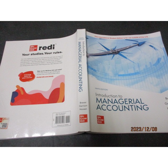 Managerial Accounting 9E 九版 Brewer 9781265672003 劃記少