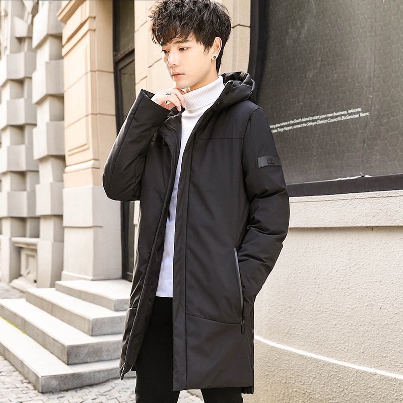 【MIA】M-7XL 韓版潮流棉服外套 鋪棉外套 中長版外套 連帽外套 冬季保暖外套 冬天外套 鋪棉風衣外套 防寒外套