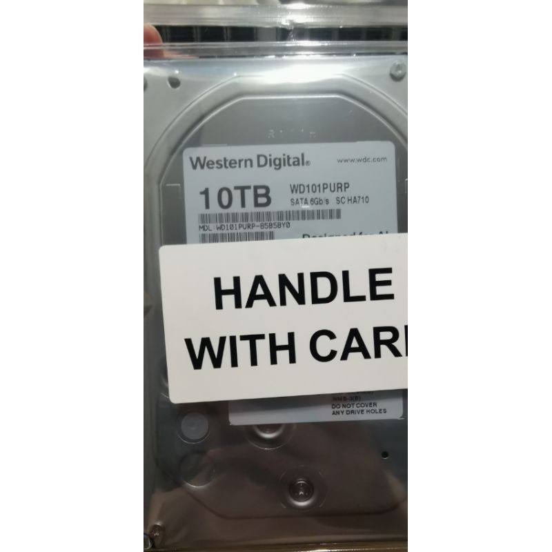 保固換新 WD 新紫標 10TB 監控硬碟 3.5" 7200 rpm 保固至2024年5月