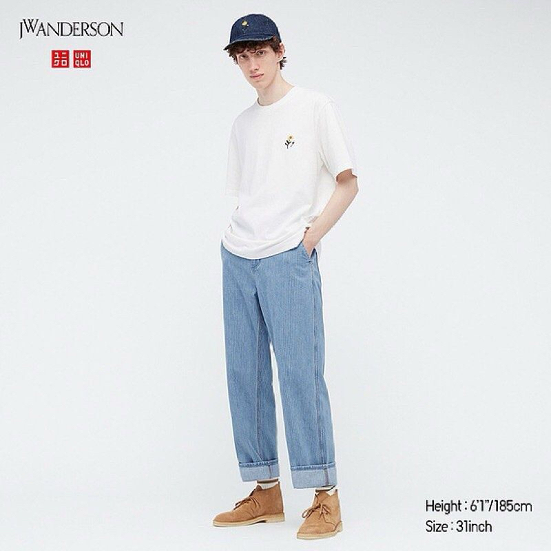 uniqlo jw anderson寬版直筒牛仔褲 2021春裝 工裝牛仔褲
