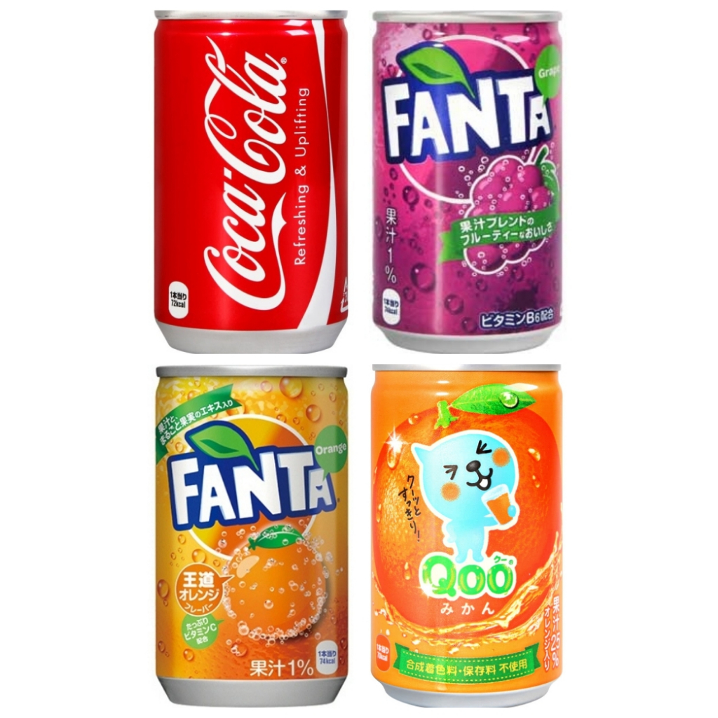 【買多多】日本  COCA 可口可樂 芬達汽水 橘子汽水 葡萄汽水 160ml