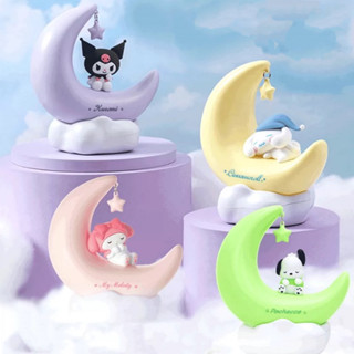 【MINISO】名創優品 三麗鷗 大耳狗 酷洛米 美樂蒂 月芽甜夢 LED 發光 擺件 小夜燈 月亮【MC0028】