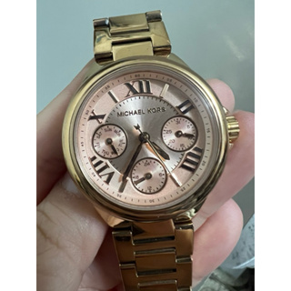 二手MICHAEL KORS -Mk-6447玫瑰金三眼手錶