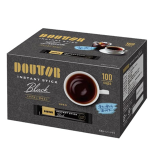 日本直送 限定款 DOUTOR 100入 醇厚黑即溶咖啡 隨身包 無糖 黑咖啡 盒裝咖啡 即溶包