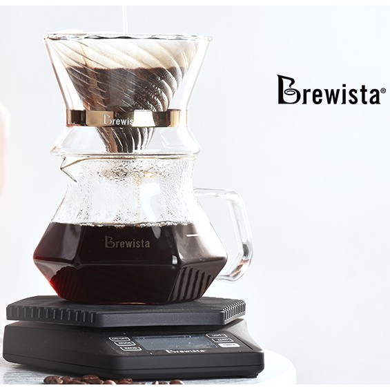 Brewista 圖蘭朵*雙層玻璃*咖啡濾杯 *描金* (1-2人)—錐形V60—沖煮過程穩定溫度、爭取達到最佳萃取效果