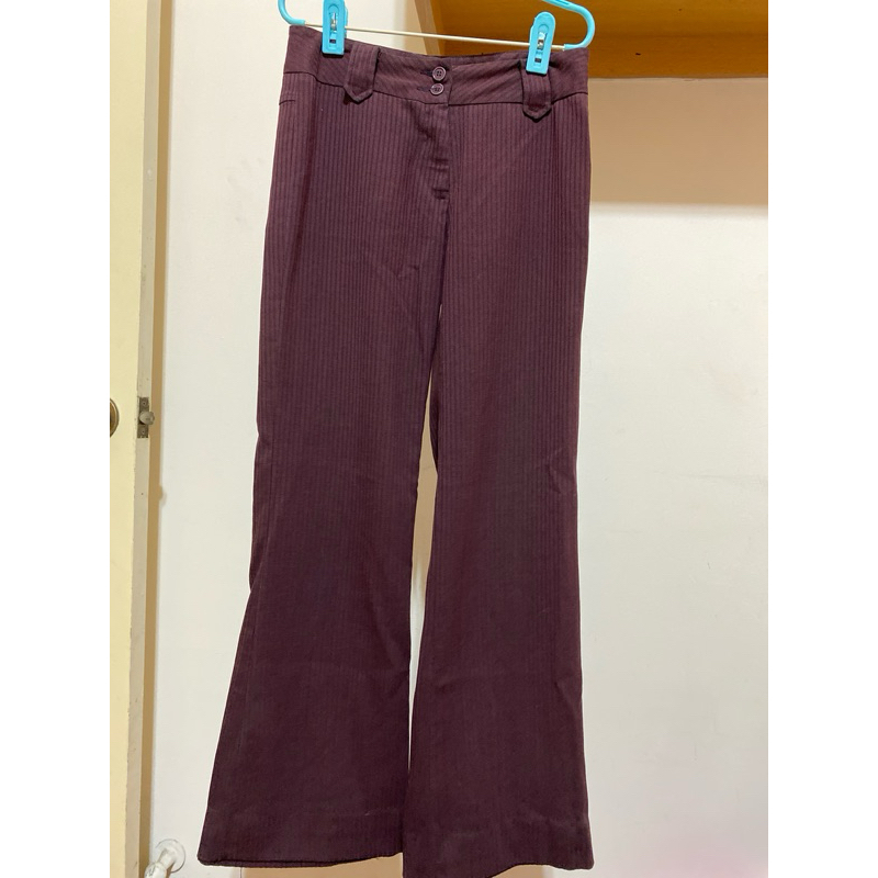 二手衣 jojoba紫色直筒褲西裝長褲