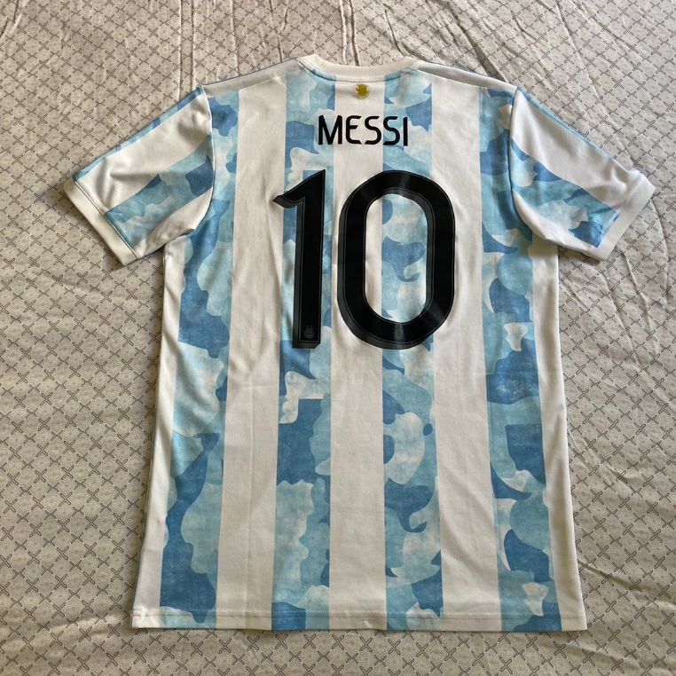 Adidas 2021美洲杯阿根廷 Argentina 梅西 Messi 主場冠軍足球衣