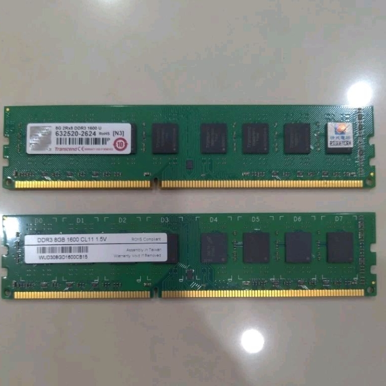 二手 DDR3 1600 8G記憶體(2條），歡迎議價。