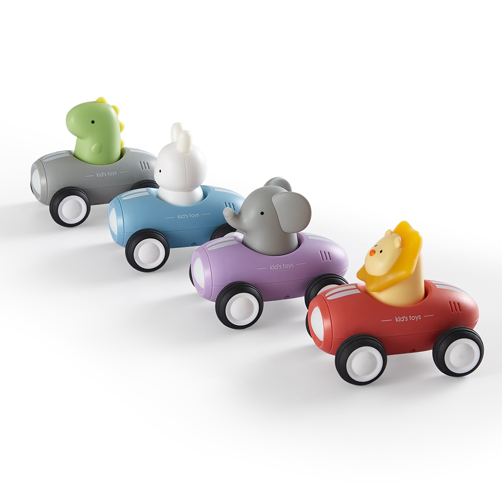 【Arolo 動物聲光慣性車玩具】小動物系列 學習玩具 幼兒玩具 多功能玩具 安撫玩具