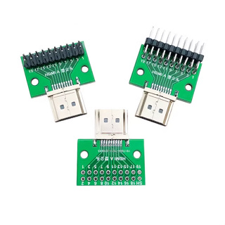 #UE11► HDMI 19PIN 測試公座19Pin轉接板測試板連接器鍍金帶PCB板排針