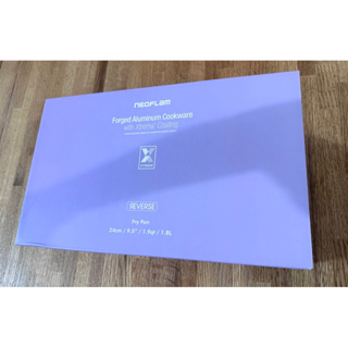 【NEOFLAM】Reverse彩色大理石系列 24cm平底鍋(電磁底)-淺紫色