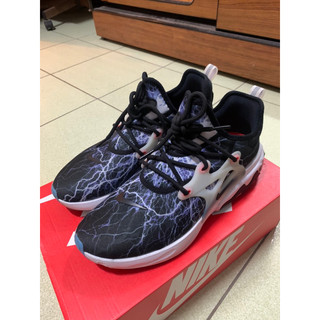 8成新 NIKE REACT PRESTO 黑白閃電 慢跑鞋 AV2605 006