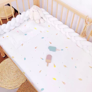 JinXin 家飾床包床單 北歐可愛精梳棉針織嬰兒床鬆緊床單8款 可以訂製客製床單 預購