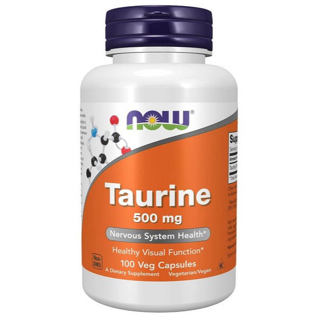 【喵喵喵】蝦皮代開發票 貓用 自製貓食添加  Now 牛磺酸 Taurine 500mg 100顆