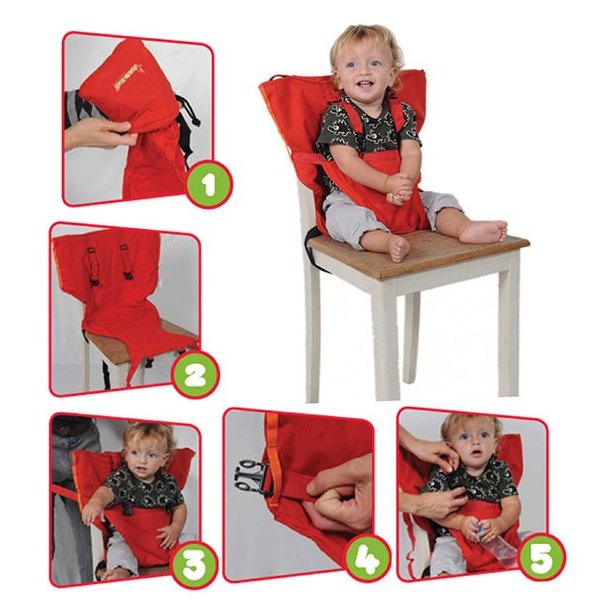 [二手正品]德國Sack'n seat增強版-攜帶式寶寶安全餐椅套 嬰兒 幼兒 兒童餐椅 椅子背套