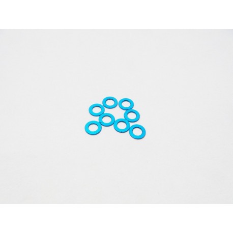 boyshobby HIRO SEIKO 48438 3mm鋁合金墊片厚度 0.5t T藍色(8入)