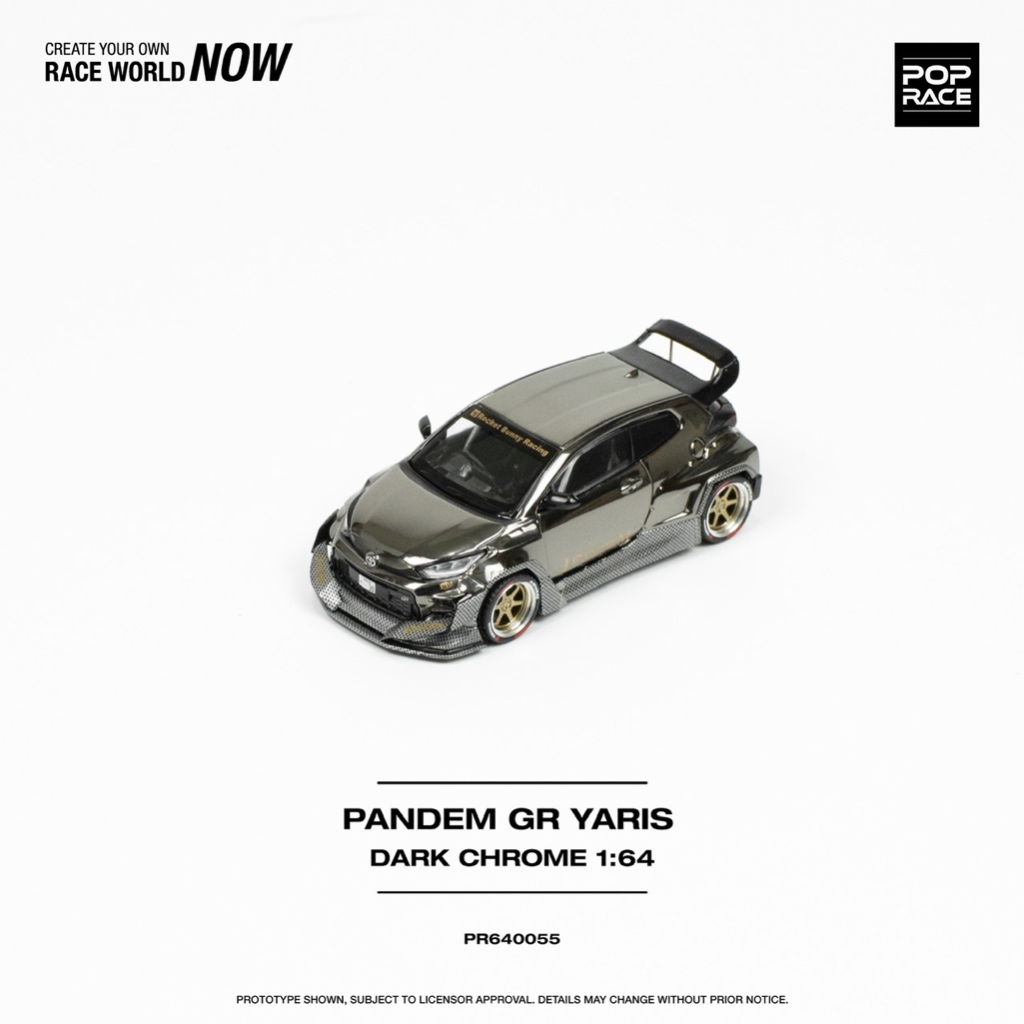 玩具偉富 現貨 POP RACE PANDEM 豐田 GR Yaris 電鍍黑