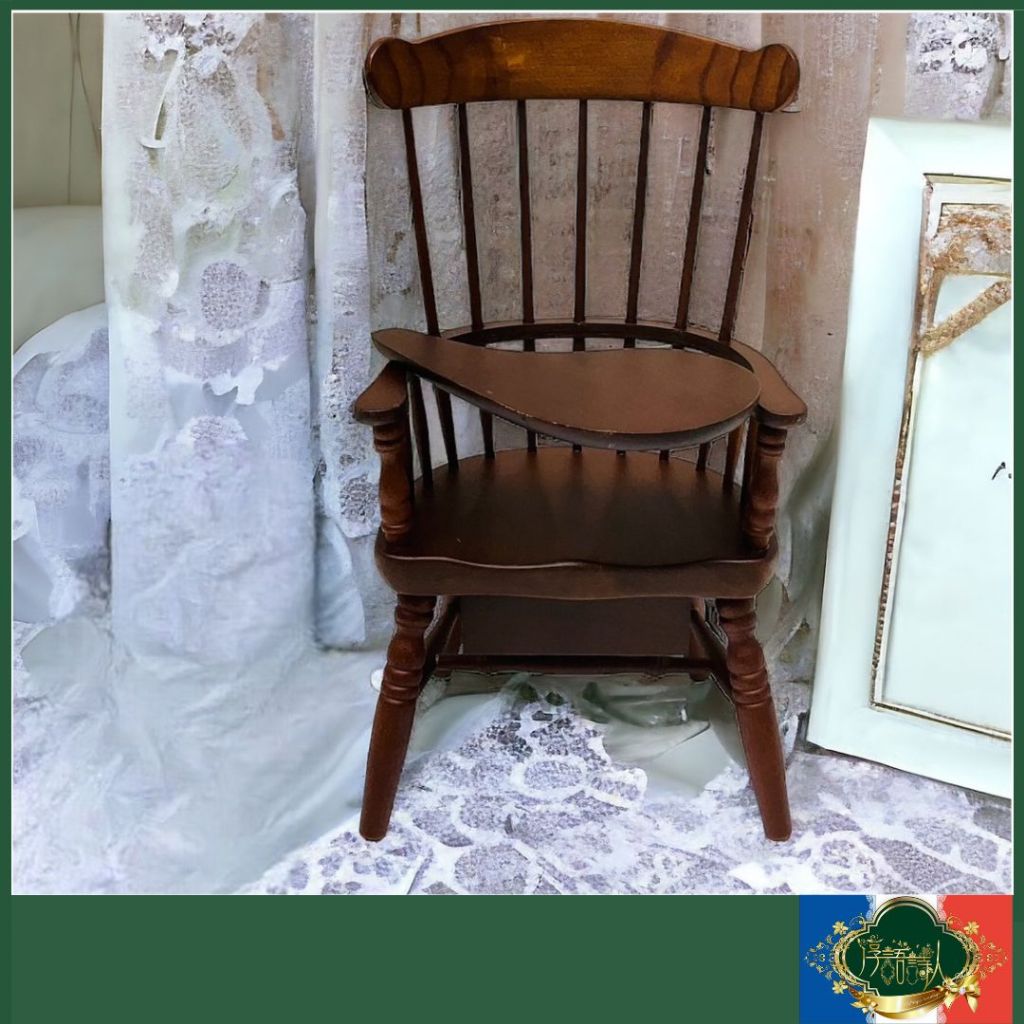🌹淳語詩人西洋古物｜ 英國老件  實木製作溫莎椅 扶手椅  擺件 娃娃椅
