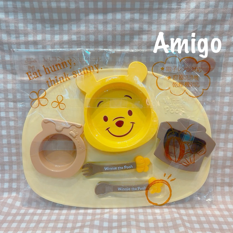 日本製 迪士尼 維尼 小熊維尼 兒童 幼童 餐具 餐具組 學習餐具 兒童餐具 湯匙 叉子 碗 餐盤 禮物