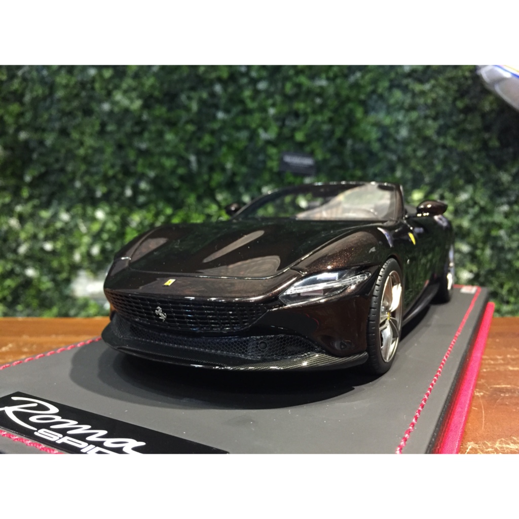 ミニカー　1/18 Ferrari Roma Spider Open Roof Alloy Grey ケース付 [P18230IV] 1/18 BBR Ferrari Roma Spider Open Roof (White Matterhorn
