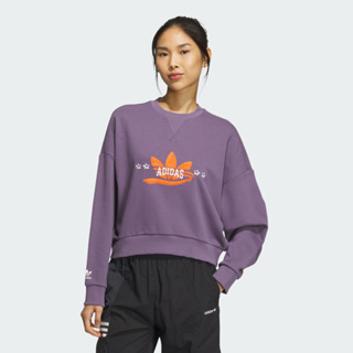 adidas_女性_長袖上衣_紫_IN1053_MC CREW N_三葉草