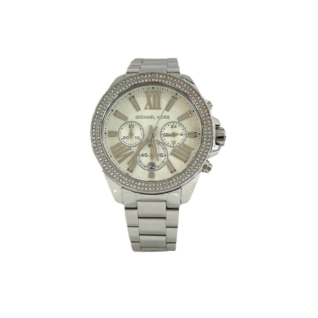 【MICHAEL KORS】閃耀三眼計時晶鑽腕錶 MK7429 42mm 現代鐘錶