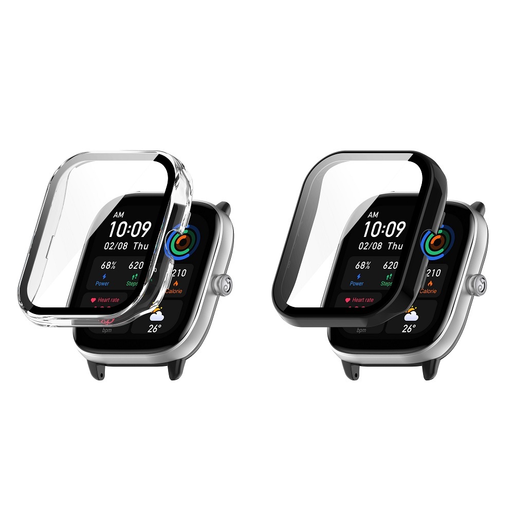 【PC+鋼化玻璃一體錶殼】適用 華米 Amazfit GTS4 Mini 智慧手錶 硬殼 透明殼