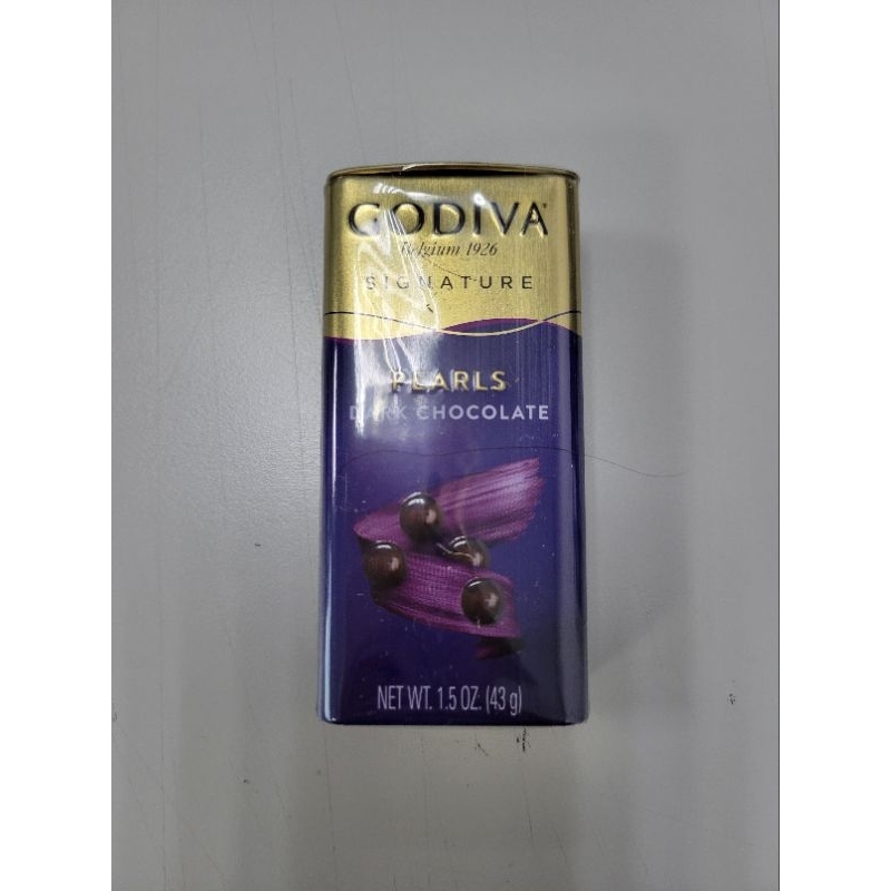 全新 正貨 GODIVA 黑巧克力豆 鐵盒裝 43G