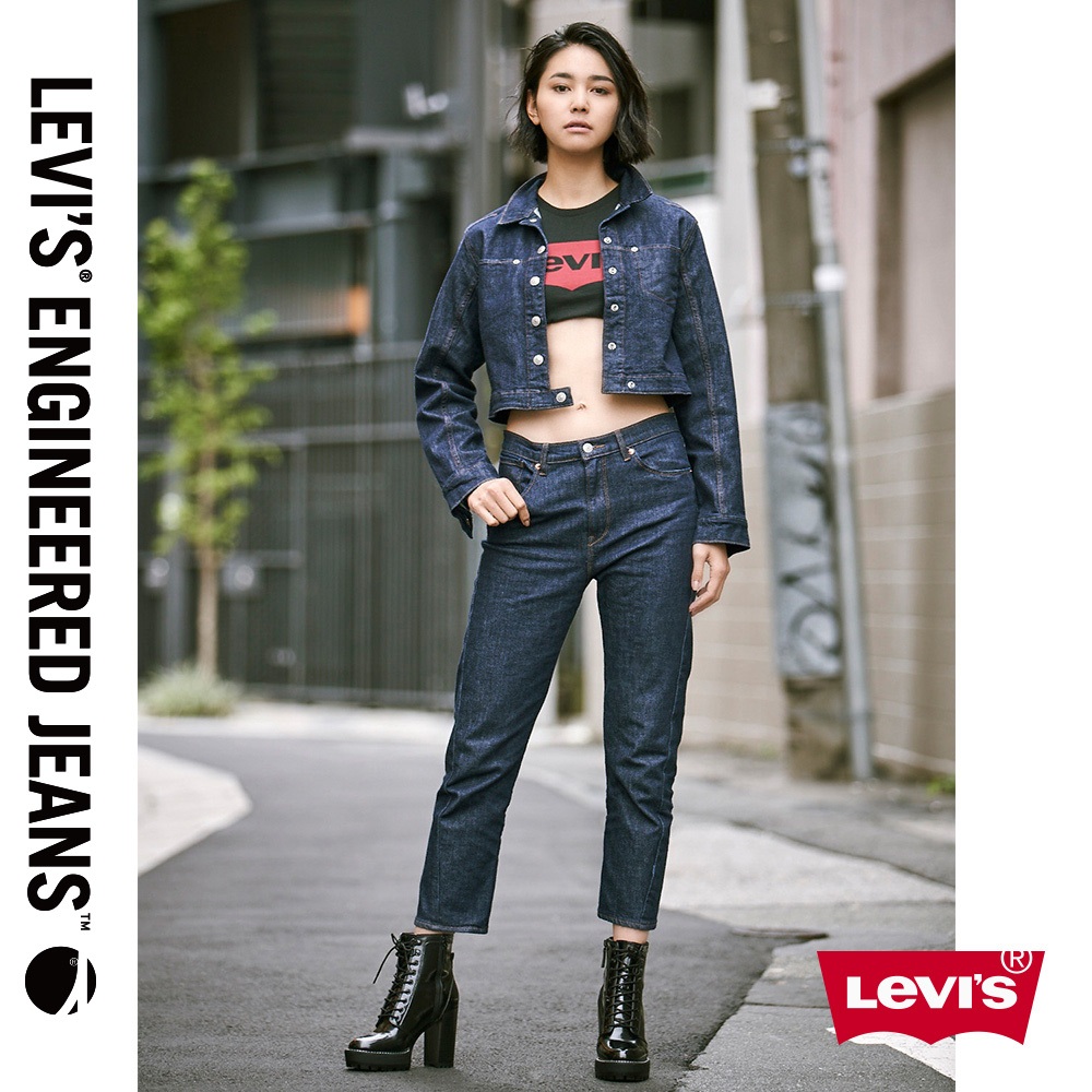 Levis 女款 高腰男友褲牛仔褲 LEJ 3D褲 原色基本款 及踝款 72952-0000