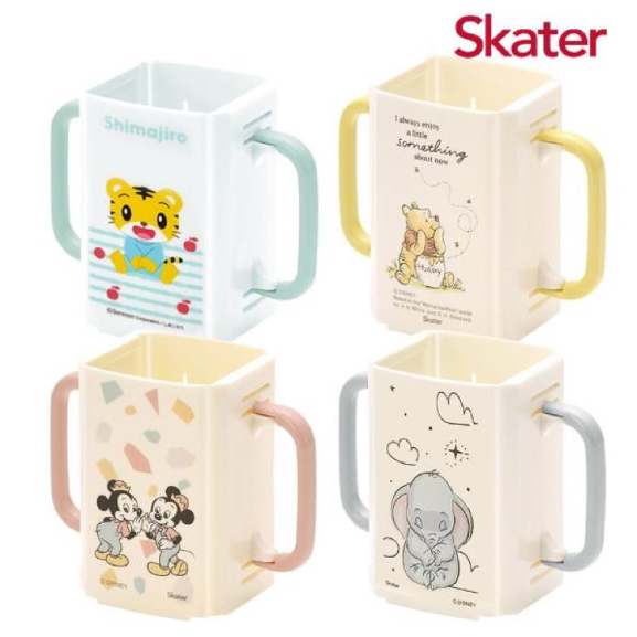 Skater 小牛奶縮拉盒 日本製 鋁箔包專用 學習杯 小牛奶 小飛象/巧虎/維尼/米奇【公司貨】☀️親親樂園☀️