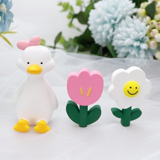 【西子手作】超萌網紅加油鴨模具 擴香石 蛋糕翻糖裝飾模具 花朵模 石膏模 矽膠模具